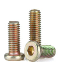 Beefy Socket Cap Screws Set M6 M8 Zinc Plated Heavy Duty Furniture Barrel Screws 90mm Flat Hex Drive Metric Threaded Bolts Nuts
