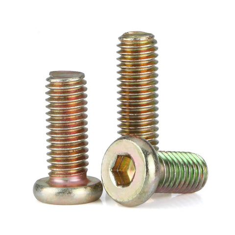 Beefy Socket Cap Screws Set M6 M8 Zinc Plated Heavy Duty Furniture Barrel Screws 90mm Flat Hex Drive Metric Threaded Bolts Nuts