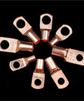 Get This Awesome 60 Piece Copper Wire Lug Connector Ring Kit SC6-25 Electric Crimp Terminal Set Perfect For Bare Cable With Secure Close End Pad Seal And Great Current Flow Capacity, copper ring lugs on black