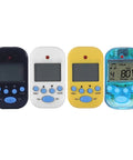 Four Clip On Pocket Metronomes With LCD Display Portable Digital Beat Generators in various colors, for music practice and rhythm training.