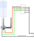 Three Color In One Layer Led Warning Light Tower With Steady Light No Buzzer L Style Base wiring diagram visible.