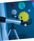 Adjustable Refractor Telescope With Tripod For Beginners And Adults Aluminum Alloy Space Telescope near window with planets decor