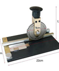 Durable Manual Metal Stamping Machine For Aluminum Brass Plates, compact handheld tool for letter and number imprints.
