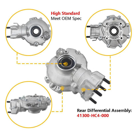 Honda Rear Final Gear Differential Assembly For Fourtrax 300 TRX300 TRX300FW 4x4 1988 to 2000 Complete OE Replacement shown