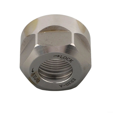 Fabaletta ER Collet Clamping Nut High 20CrMoTi Steel For CNC Milling Engraving Tool Holders BT NT MTA R8 Systems top view.