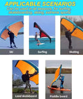 Handheld Inflatable Hydrofoil Wing Kite For Wind Foiling 5 Square Meters With Window Design in skiing, surfing, skating use