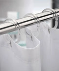 48 Pack C Shaped Shower Curtain Hooks Plastic Rings For Bathroom Rod Smooth Glide Shower Hooks No Fuss Easy Hang Durable