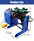 Build Tough Rotary Welding Positioner With Plug And Play Plc Touchscreen 50 Kg Capacity and dimensions labeled 400mm height 380mm width.
