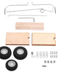 Metal Fixed Wing RC Aircraft Landing Gear Wheel Universal Set For DIY Builds with wood airframe components and wheels
