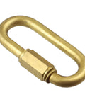 Brass Quick Links D Shape Screw Locking M4 5/32 Inch for boating, camping, rigging, and outdoor use, marine grade corrosion resistant.