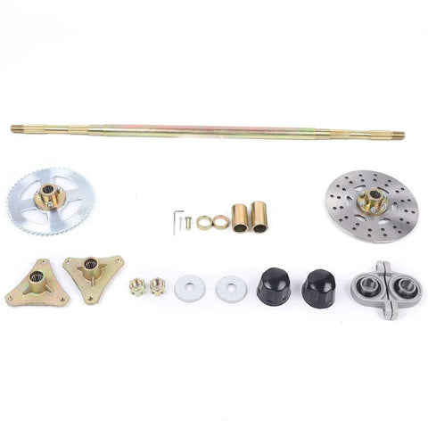 Heavy Duty Universal Rear Axle Kit For Go Karts 740mm 29 Inch Rear Wheel Shaft Assembly Durable Go Kart Axle Shaft For DIY Projects