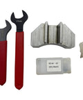 Top Shelf Er11 90 Degree CNC Angle Head Adapter For Milling Machines Featuring Bt50 Taper And 5000 Rpm tools including wrenches and a collet holder.