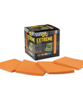 Extreme Adhesive Orange Sticky Notes 3x3 Inches For Rugged Jobsites, package and three sticky note pads, water resistant