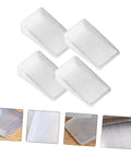 4 clear plastic 36 Piece Stackable Furniture Shims And Sofa Levelers for leveling wobbly floors and appliances.