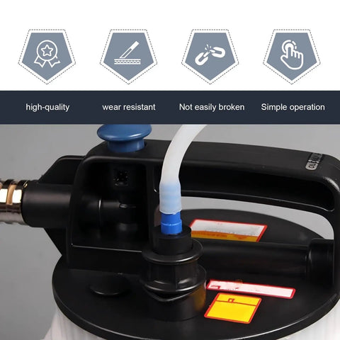 Close-up of Flexible Brake Fluid Bleeder Hose With Adapter for Cars and Motorcycles, ultra-soft TPR tube and handle.