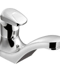 Commercial Chrome Metering Bathroom Sink Faucet M-Press Single-Mount 0.5 GPM No-Fuss Install ADA Compliant Built-To-Last Durable Finish