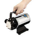 No Bull No Hassle 12V Water Transfer Pump 330 Gallons Per Hour with handle for portability and ease of use.
