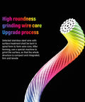 Pro Slick Shifter Cable core close-up, showcasing rainbow finish material