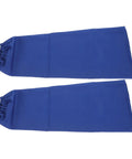 Tough As Nails Heat Resistant Welding Sleeves Fireproof Arm Protectors Zero Sweat Breathable Wrap Pro Grade Armor For Scorching Shop Grind And Heavy Auto Repair Blue, featuring a pair of blue arm protectors.