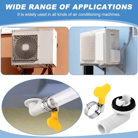 3ft Air Conditioner Drain Hose With Durable Elbow Fitting For Window Units And Mini Splits, No Mess Quick Setup displayed
