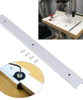 T Slot Track Aluminum Rail For Woodworking Jigs And Router Tables 400mm Long With 4 Screws shown with router table setup