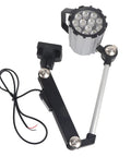 Sungooyue 24V Led Work Light, 12 Watt Machine Lamp With Foldable Telescopic Arm And Aluminum Shell. Ip67 Oilproof Design features a round light head.