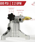 2600 Psi Pressure Washer Pump Replacement For AR RMW2.5G28 EZ SX EZ-SX showing side view with plug-and-play mount and details