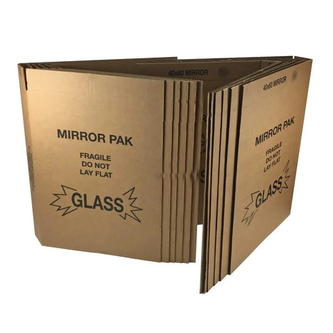 Three Set Mirror And Large Picture Moving Boxes Pack 12 Pieces In Kraft Brown Fits Mirrors Up To 40x60 Inches Heavy Duty Corrugated Boxes