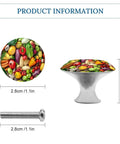 Heavy Duty Solid Stainless Steel Round Cabinet Knobs And Drawer Pull Handles With Screws 2 Pack Premium Rust Resistant Kitchen Bathroom Hardware Built Like A Tank with colorful fruit design, size 2.8cm