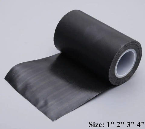 Pro Grade Heavy Duty Black PTFE Teflon Tape Nonstick Adhesive Tape For High Temp Sealing, 4 Inch By 10 Meter, roll laying flat