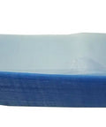Pro Grade Clear Perforated Shrink Bands For Large Bulk Containers Tamper Evident Seals stacked in blue, packaged for industrial use.