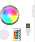 3D Printer LED Lamp Kit 001 With Remote Control And RGB Color, USB Powered 5V with color-changing light and remote shown.