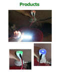 Hands holding Go To 50W Hydro Generator for Off Grid Power Brushless Water Turbine connected to hose and emitting light