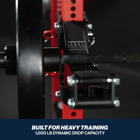 Heavy Duty Safety Strap Spotter Arms For Power Rack And Squat Stand, 1000 Lb Ballistic Impact Catch System, Straight Fire Solo Lifting Gear For Legit Home Gym Grind, Quick Install Pair For Ballers Who Lift Heavy
