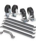 Mobile Kit Caster Wheels With Brakes For Two Sided Steel Rail Hanging System Garage Organizer 30016 with parts and wheels
