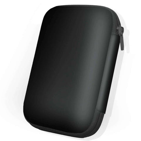 Built Like A Tank EVA Hard Shell Carrying Case For 5.9 Inch Mp3 Players with smooth gliding zipper in black.