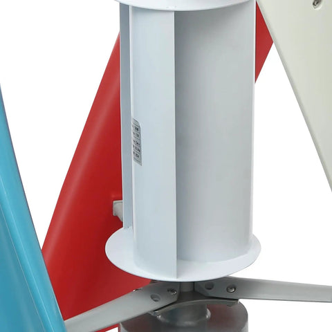 Close-up of 100W 12V Vertical Axis Wind Turbine Generator With Auto Brake and Magnetic Levitation for Home Use, low start speed