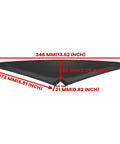 Dimensions of Headlight Eyebrow Sticker For 2015 Up Road Glide Black Eyebrow Eyelid Trim Cover Visor Decoration