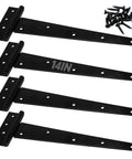 Sturdy 4 Piece 14 Inch Heavy Duty T Hinges Set For Shed Doors Barn Doors And Fence Gates Rust Resistant Wrought Iron Hardware