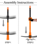 Assembly instructions for Heavy Duty Pickaxe For Digging With Shock Absorbing Handle 36 Inches Durable Manganese Steel Head For Hard Ground
