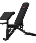 3 In 1 Adjustable Weight Bench For Home Gym With Flat Incline Decline Press And Leg Developer Preacher Curl Attachment Smith Machine Compatible Heavy Duty Light Commercial Fitness Equipment side view