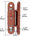 7 Inch Heavy Duty Gate Hinges 1100 Lb Capacity Bolt On Weld On Carbon Steel Hinges for Driveway Gates with measurements