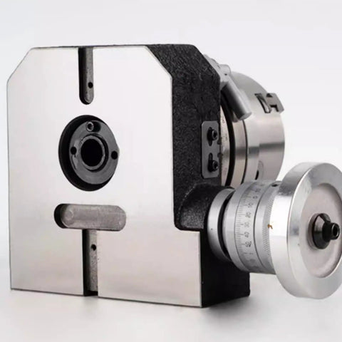 Quick Change Indexing Head Dead On Precise 360 Degree Rotary Table with dial and chuck for milling operations.