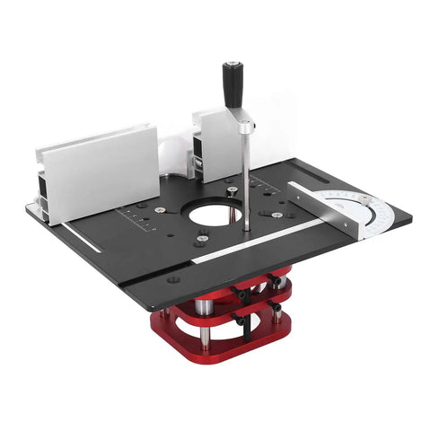 Built Like An Ironclad Workhorse Router Table Base Featuring A Manual Lift Rod System And 51mm Stroke Adjustment For 64 To 66mm Motors With Hassle Free Mounting Plate, heavy-duty steel frame and lift system.