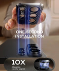 Samsung Galaxy S26 Ultra Camera Lens Protector Alignment Kit installation demonstration with 1 to 1 invisible fit.