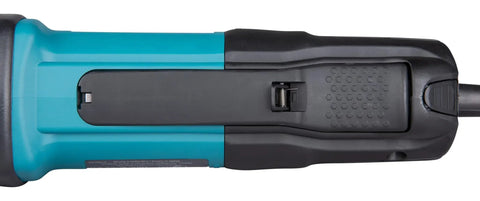 Knockout Performance One Quarter Inch Paddle Switch Die Grinder Slick 3.5 Amp Motor blue casing viewed from top showing paddle switch design.
