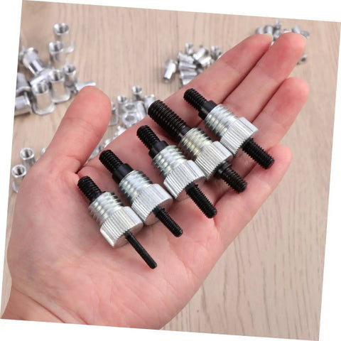 Heavy Duty Rivet Nut Installation Kit With 86pc Assorted M5 M7 M8 Threads And Sturdy Aluminum Tool For Easy Assembly Work That Slays, assorted rivet nuts in hand