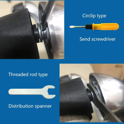 Built Tough Swivel Casters 5 Pack 50mm Diameter parts showing circ clip and threaded rod installation tools.