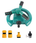 Large Round Base Automatic Rotation Sprinkler For Lawn And Garden With Adjustable Spray Pattern And 3000 Sq Ft Coverage, sprinkler with hose connectors