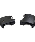Steering column shroud cover set, two black plastic pieces for tilt steering in a 1999-2002 Silverado.